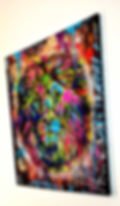 Tableau Lion Pop Art Graffiti Coloré