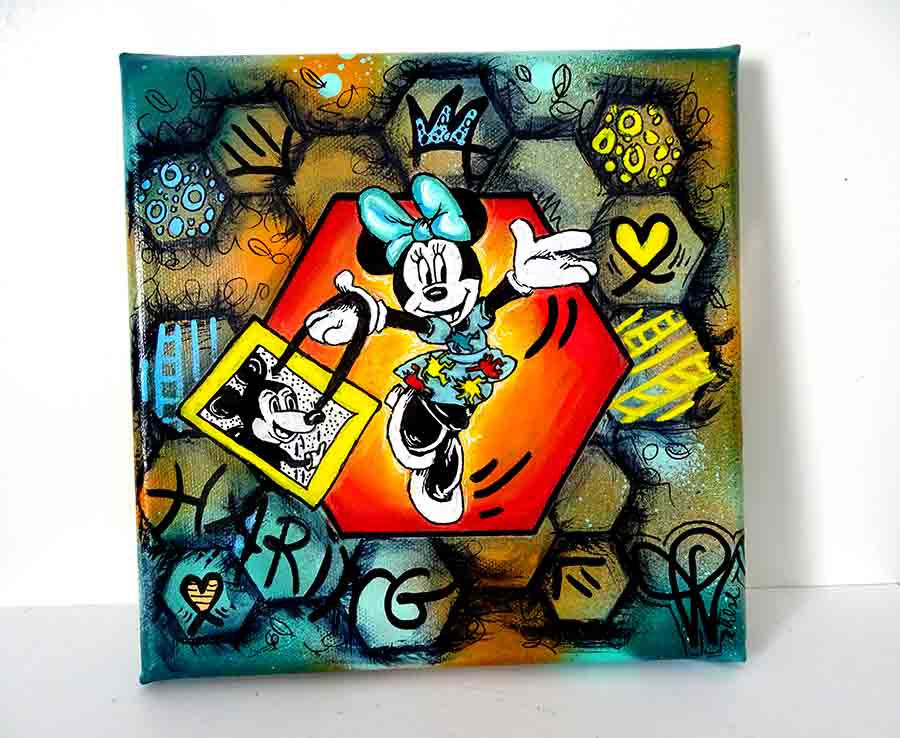 Thumbnail: peinture pop art minnie haring