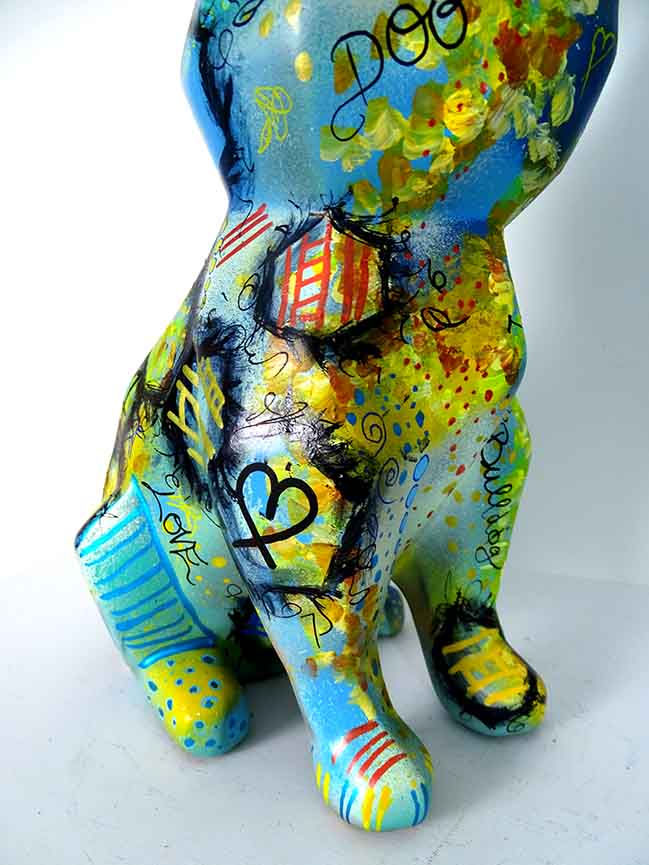 Miniature : Statue bulldog résine