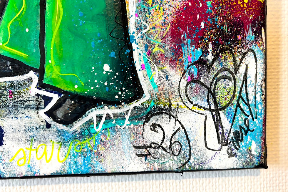 Miniature : Tableau peinture pop art street art petit prince vuitton fleurs murakami colorées