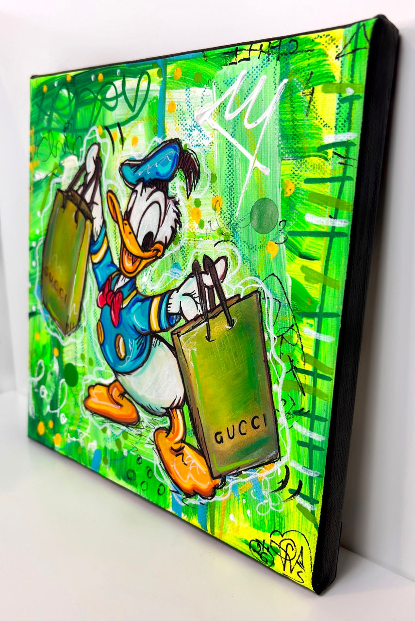 Miniature : Tableau pop art Donald Duck Gucci street art peinture PVettese