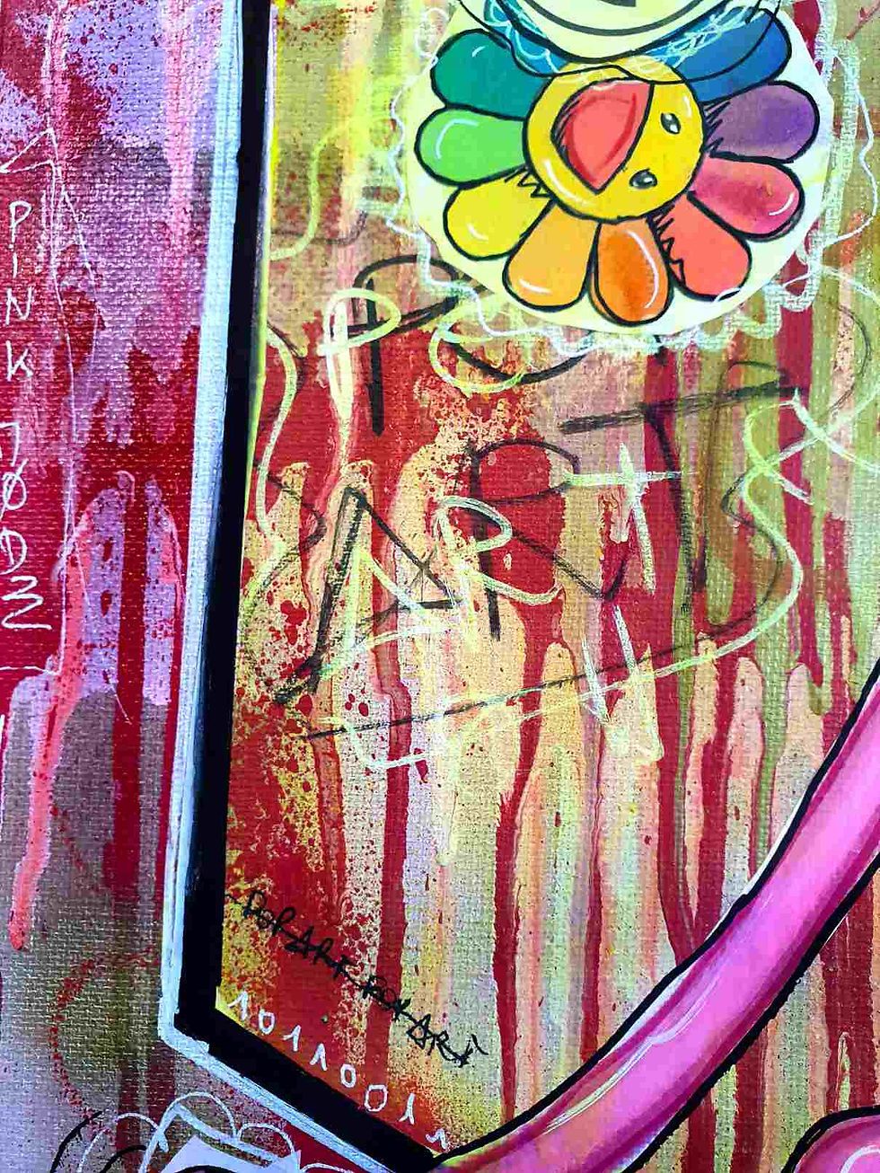 Miniature : Panthere rose chanel peinture pop art