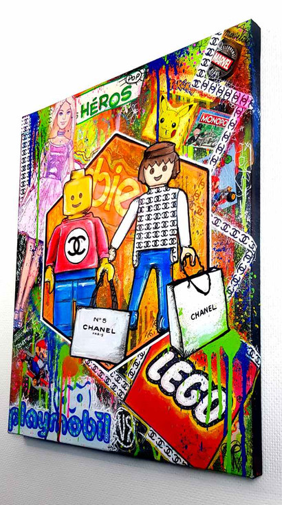 lego playmobil chanel peinture pop art