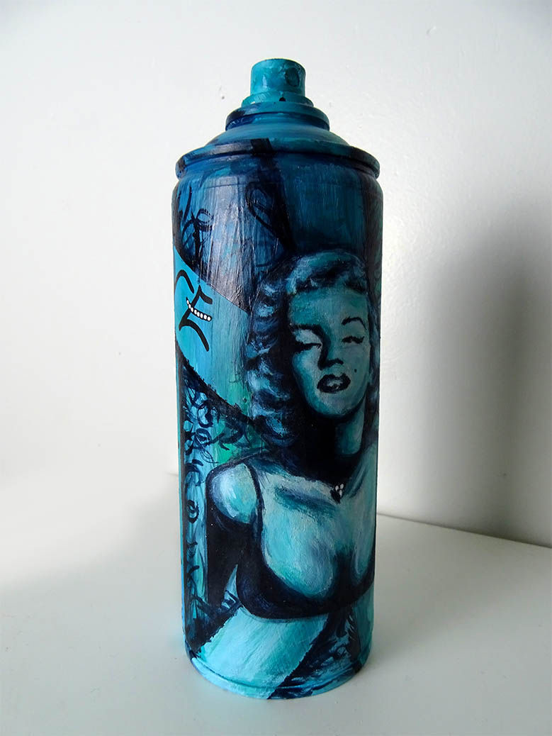 Peinture bombe art Marilyn Monroe