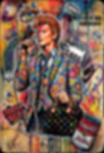 Tableau david Bowie pop art street art multicolore