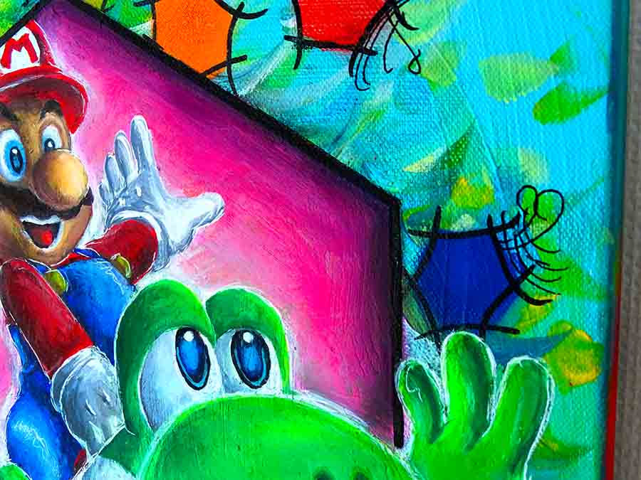 Tableau Mario Yoshi Pop Art