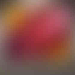 Tableau abstrait rouge fleurs