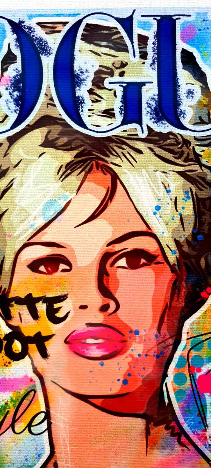 Miniature : brigitte bardot pop art graffiti vogue oeuvre numérique unique