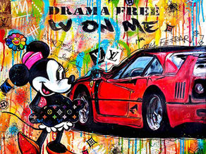 Minnie Mouse et le pop art Disney : une œuvre moderne entre énergie graffiti et chic