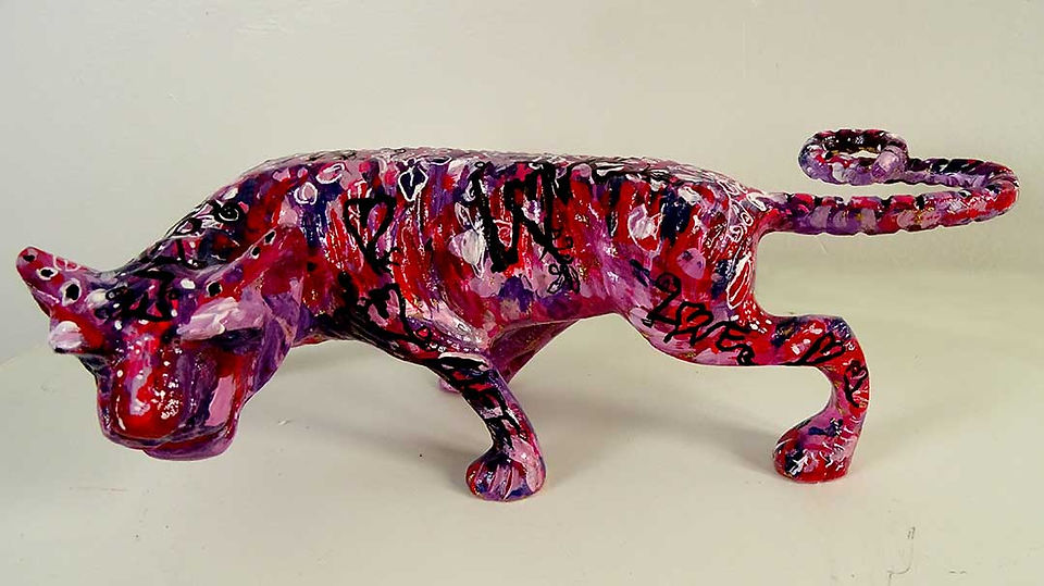 Sculpture léopard