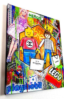 lego playmobil chanel peinture pop art