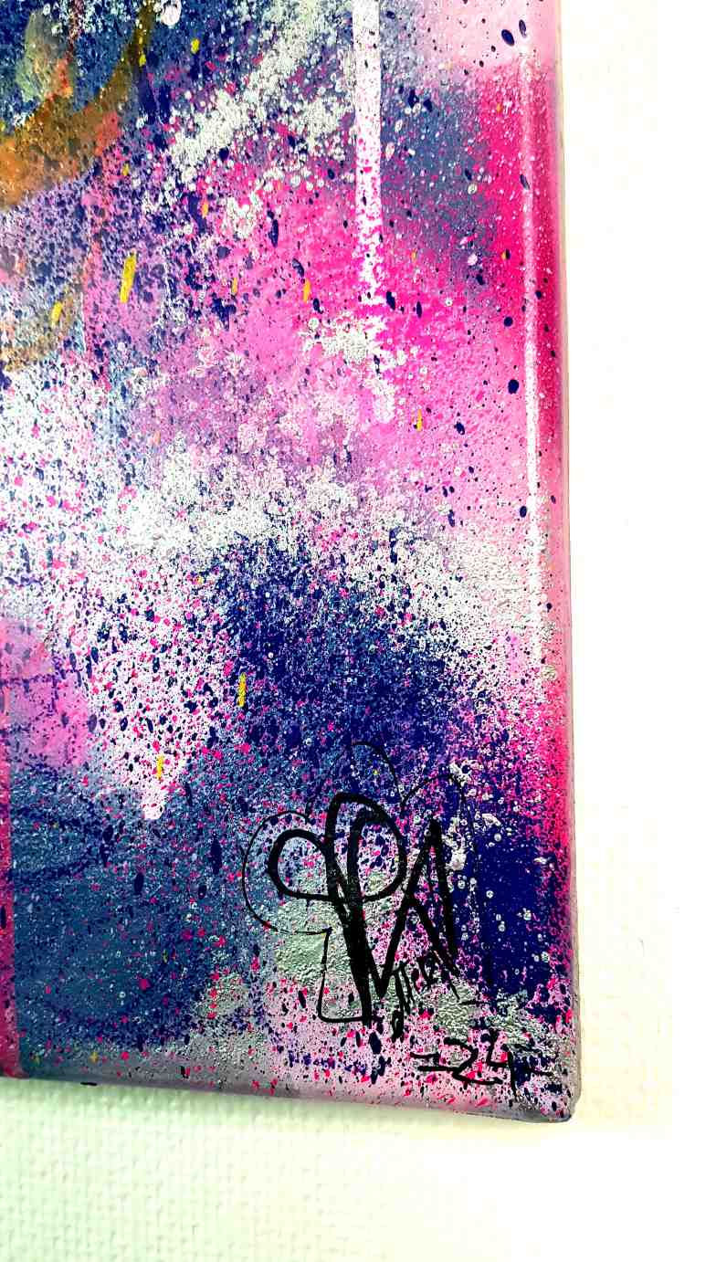 Thumbnail: Tableau Abstrait Violet Orange