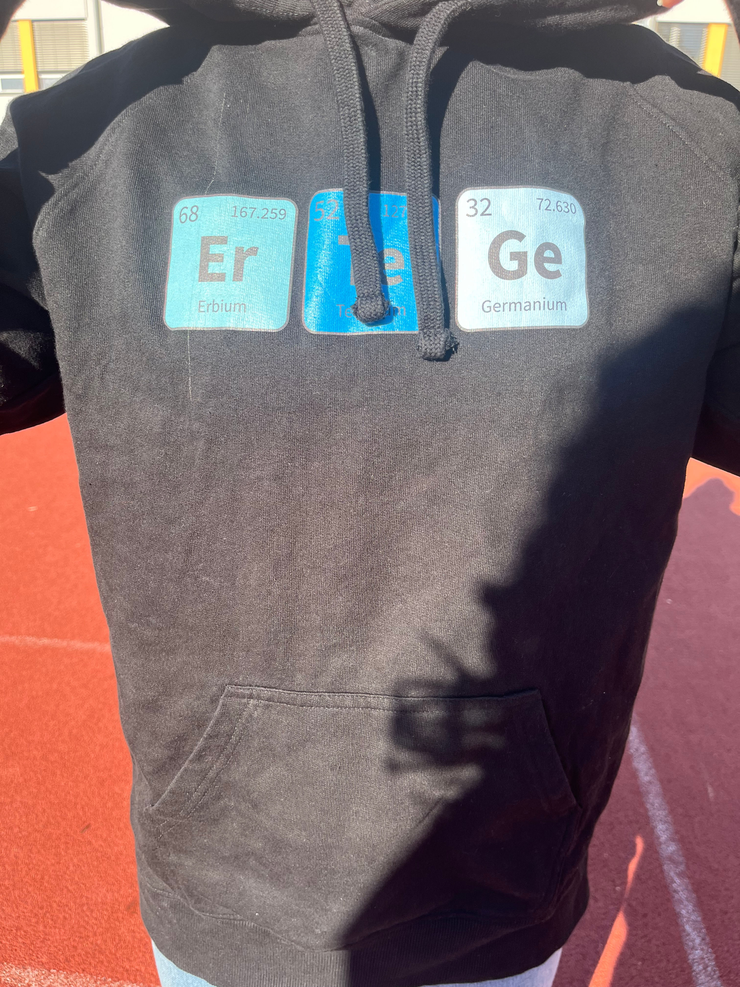 Men Hoodie Black ErTeGe Triple blue - S