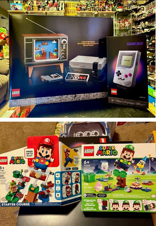 5 Lego Nintendo set - NES, Gameboy, Interactive Mario and Luigi