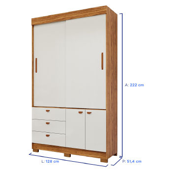 Thumbnail: Roupeiro Panan Alice 02 Pts Desl E 03 Gvt - 40010118-0172 - PC / 3 [F004]