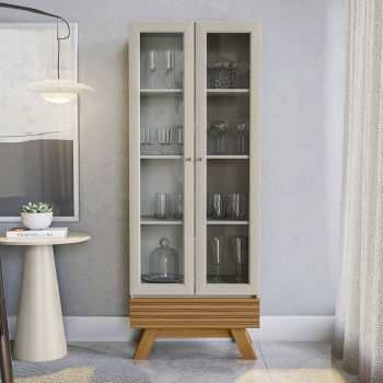 Miniatura: Cristaleira Linea Brasil Marsala - 810010102207039 - PC / 2 [F004]