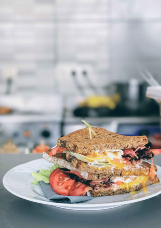 Club sandwich at Elia Kafenes, Antiparos