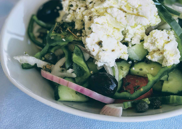 Greek Salad at Captain Pipinos, Antiparos