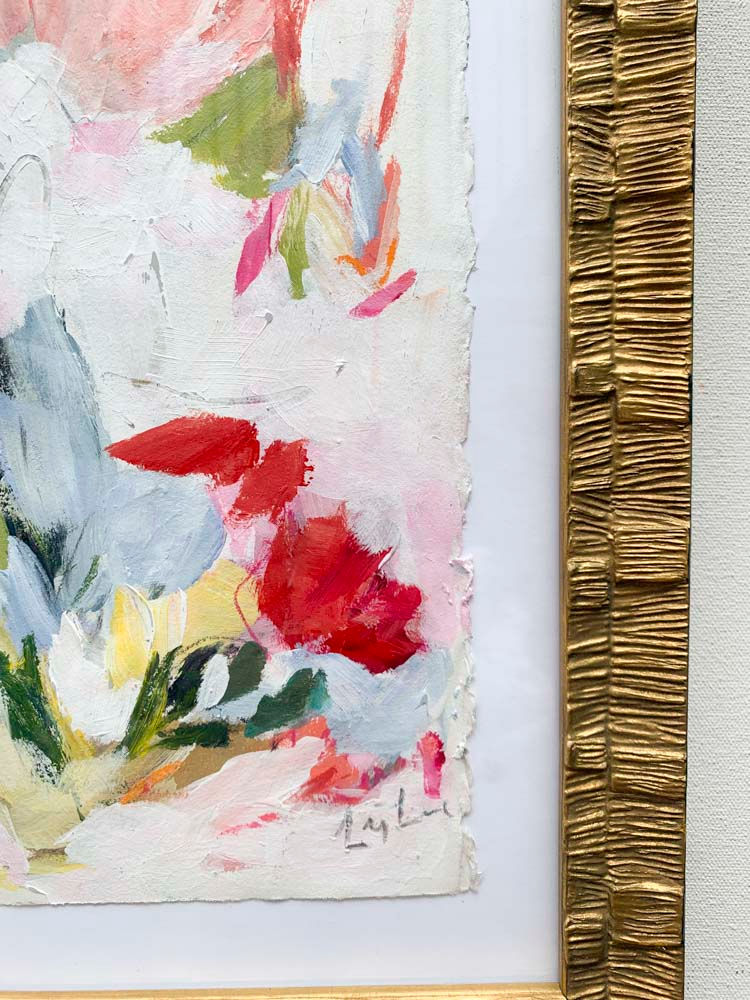 Thumbnail: "Aren't you Gladiolus?" (framed 9.5x17.5) by Liz Lane