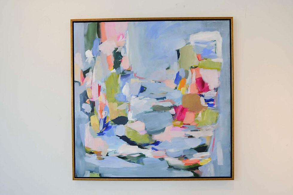 Thumbnail: 40x40 "With a Little Help from my Friends", (framed 41.5x41.5)