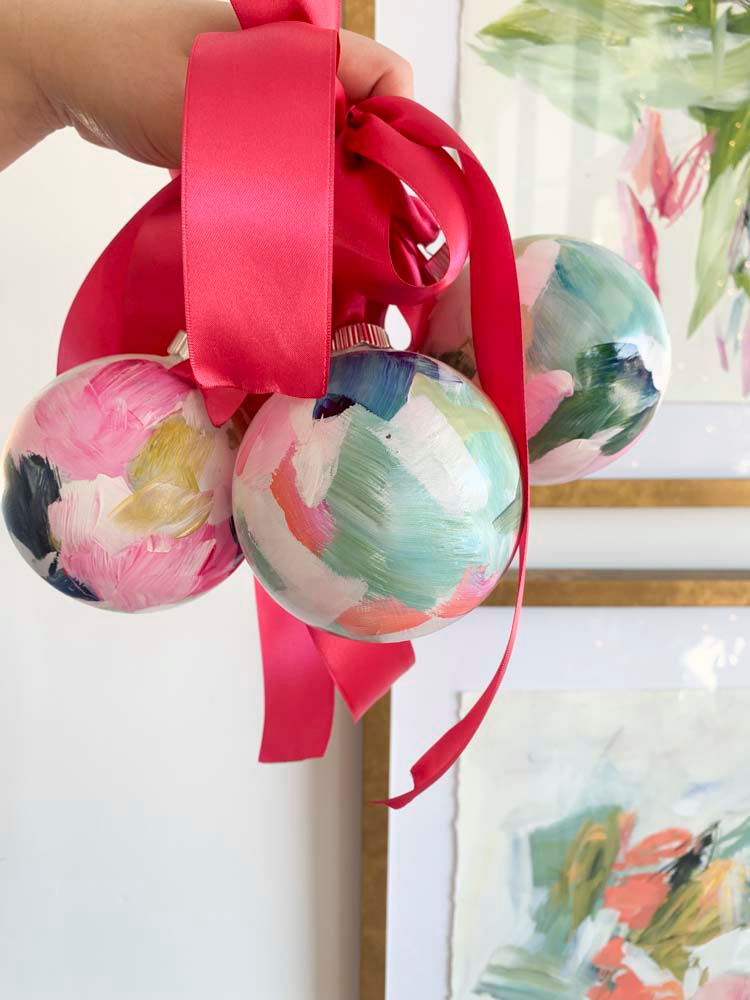 Thumbnail: Large Hand Painted Abstract Ornament