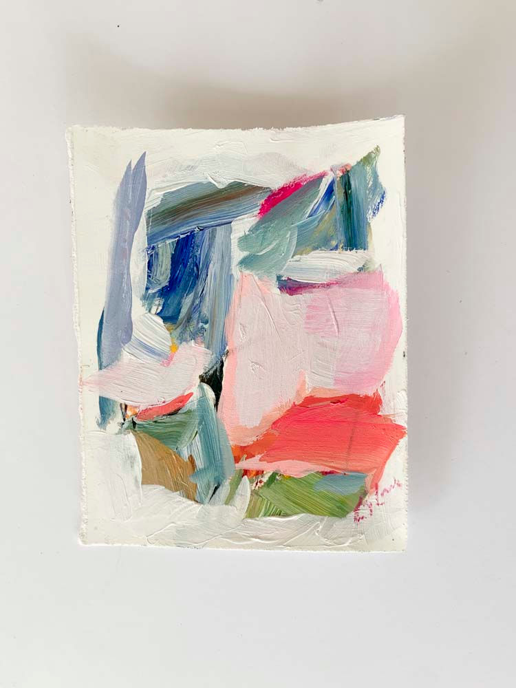 Thumbnail: Peppa Pig and Daddy Pig in Abstract, 10x10 framed