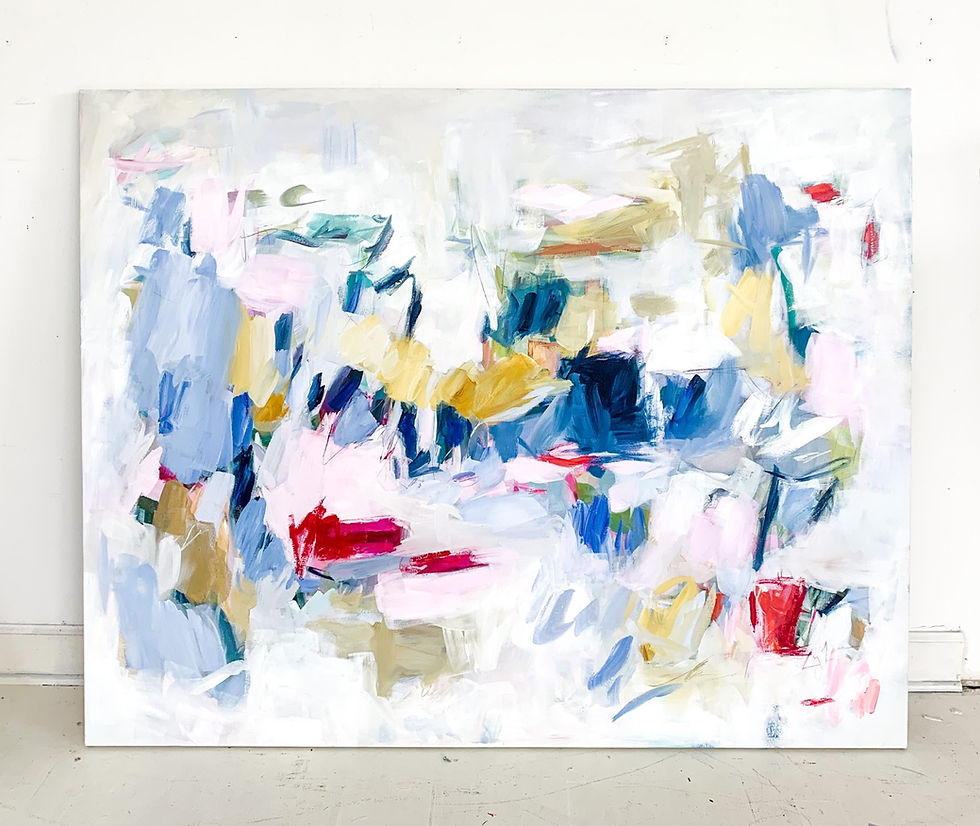 Thumbnail: String lights and Moonlight, 48x60, 49.5x61.5 framed