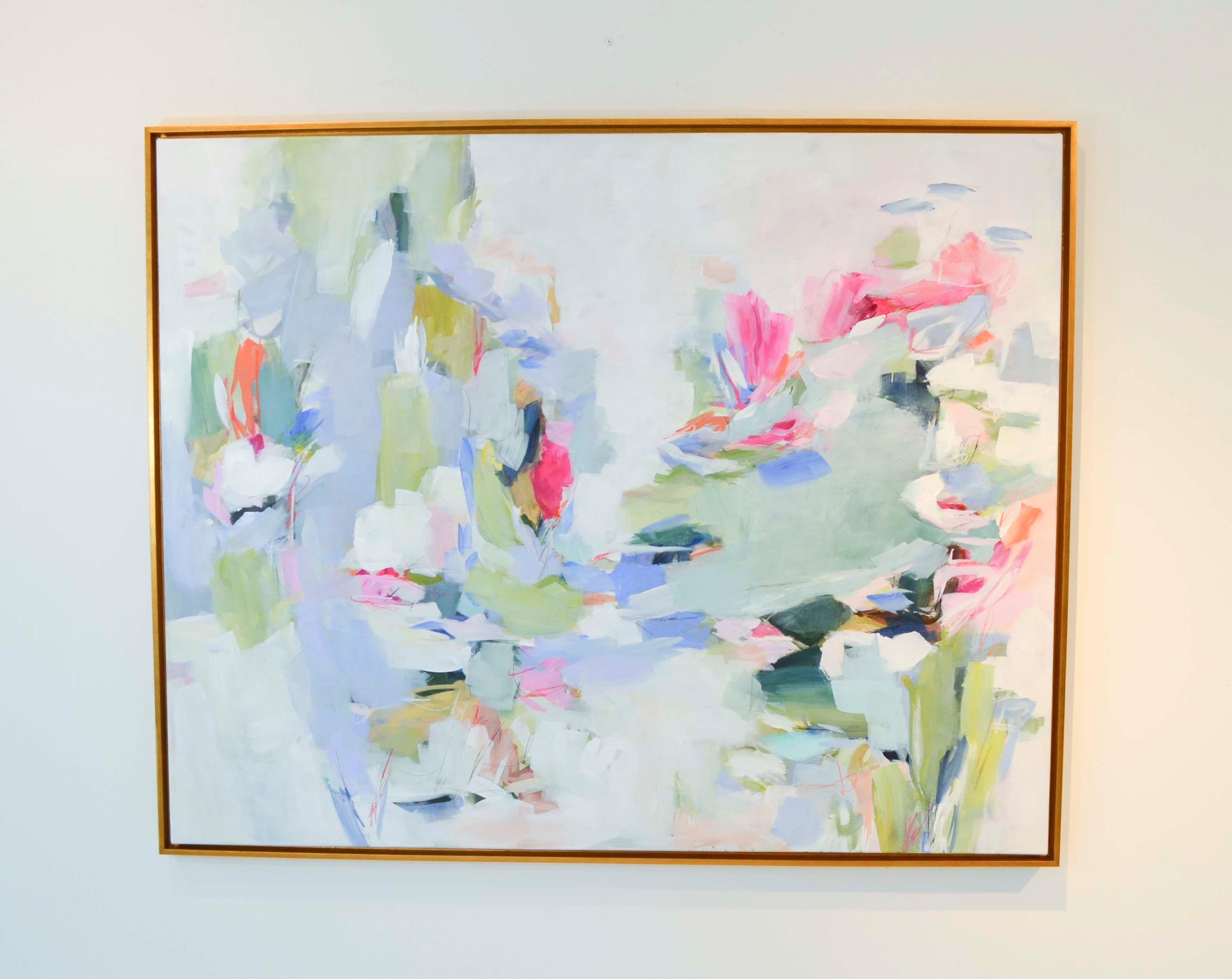 Rose by the Lilly Pond, 48x60, 49.5x61.5 framed