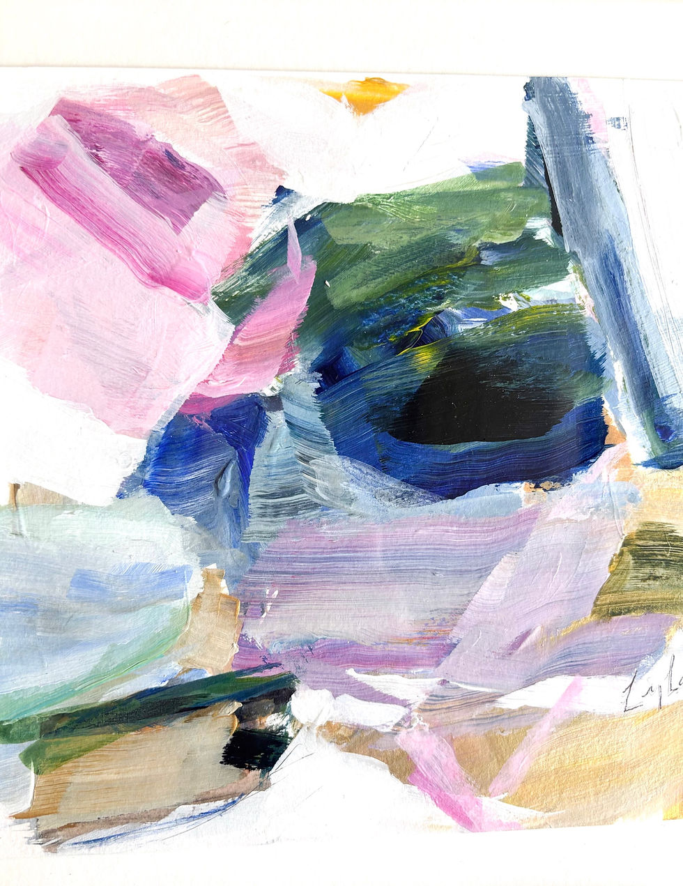 Thumbnail: Abstract on paper VI, framed 11x11