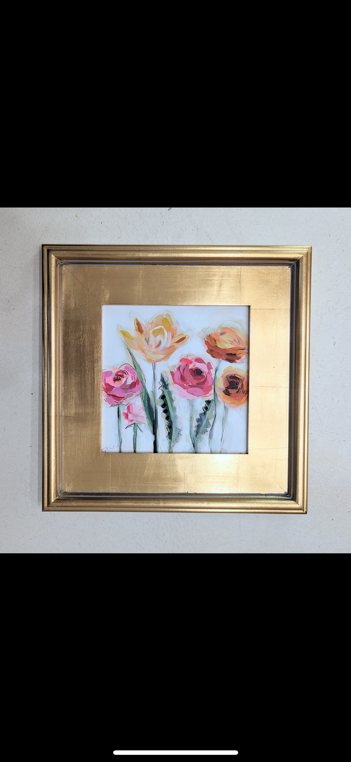 Roses and Smiles, 14x14 framed by Kellie Newsome