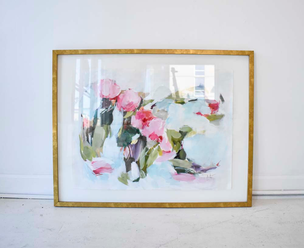 37x29.5 framed,  "Love and Peace"