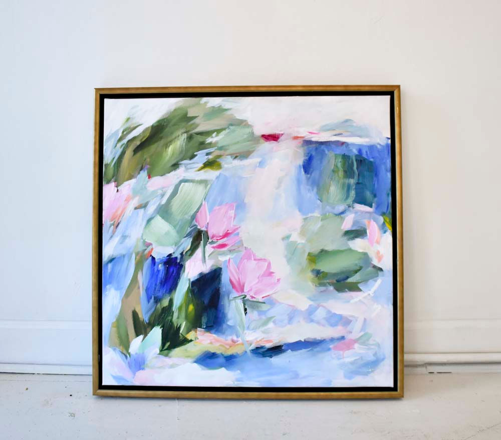 26x26 framed,  "Aphrodite's Garden"