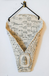 Sister Art Pottery l handbuilt hanging wall vase l Birmingham, AL l contemporary art gallery