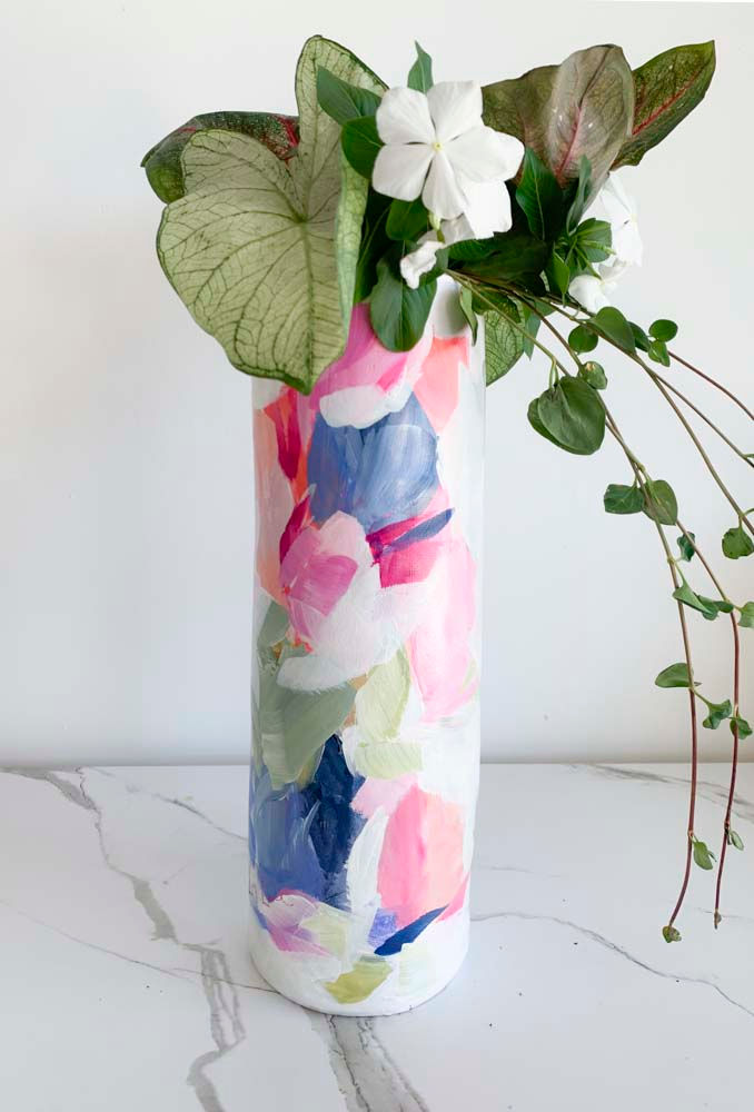 Thumbnail: Vase II Sealed Bisque, Waterproof, 15" tall x 5" wide