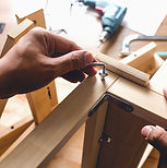 Man assembling furniture