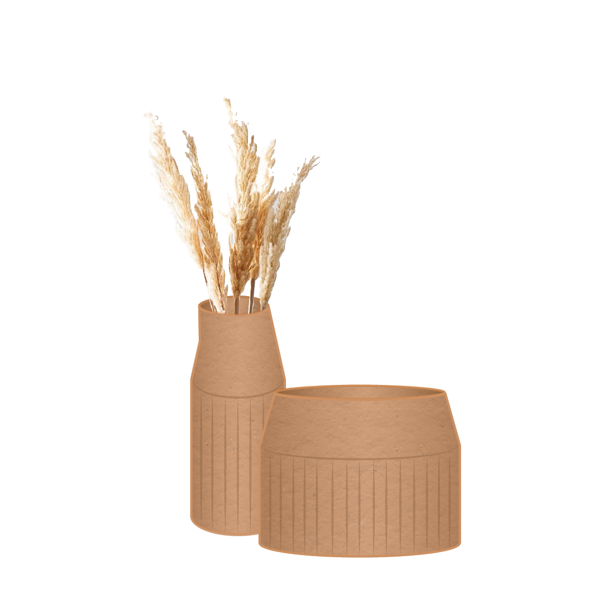 Helena Terracotta Vase Set