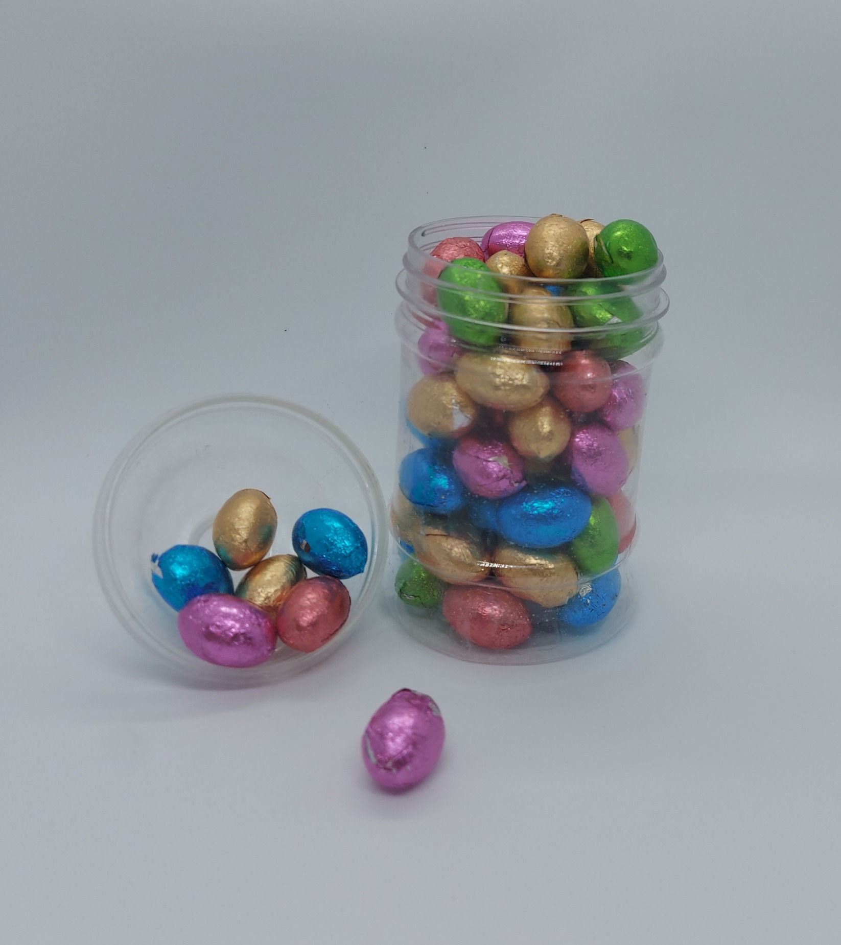 Foil covered chocolate eggs