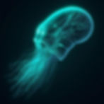 abstract digital avatar for an ai digital employee (abstract organism like a siphonophore)