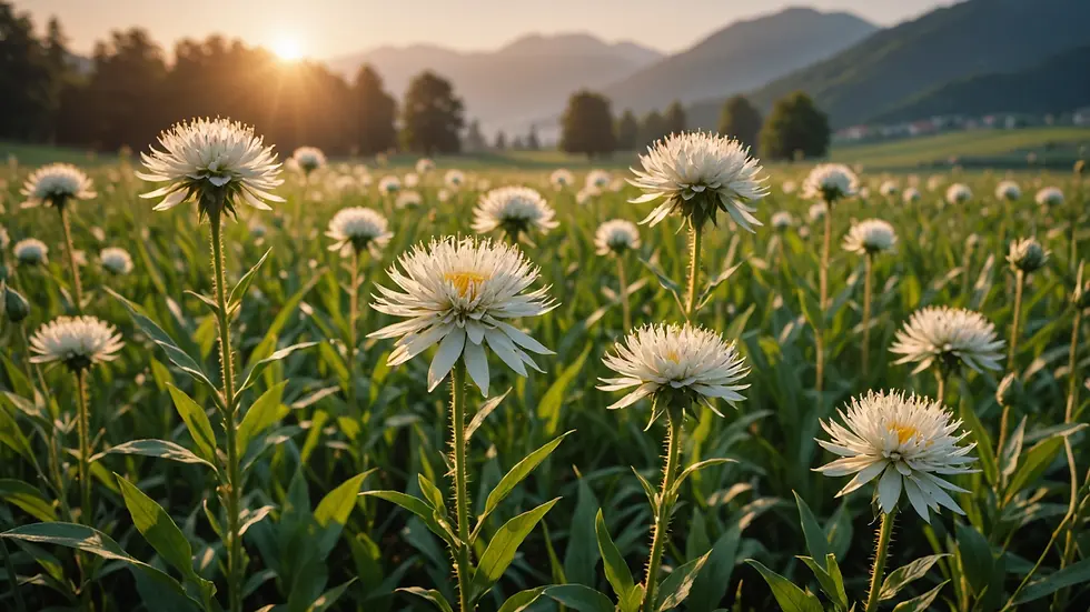Close-up view of a refreshing hemp latte with decorative foam art.