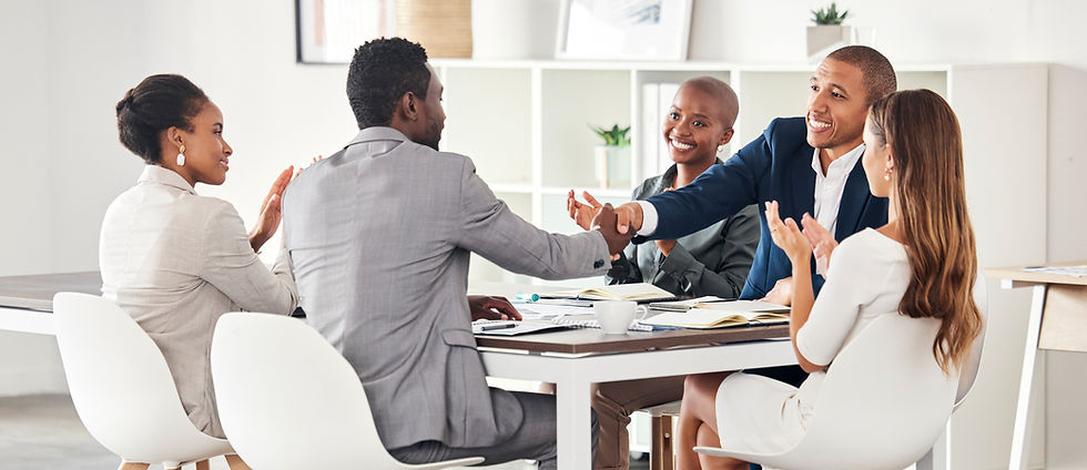 Business leaders working together