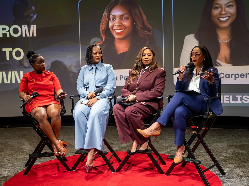 Pictured right to left, Tanicka Kirk, VP of Member Engagement, Camuriel Carpentar, Director of Partnerships and Amber Chatham, Dallas Chapter President and National Council Chair.