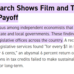 Film Tax Credits Are a Bad Investment
