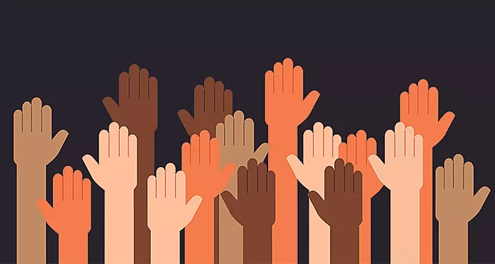 Ilustración de manos diversas