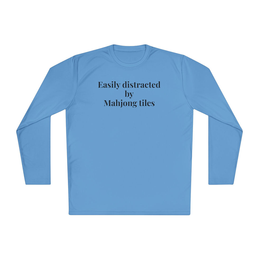 Thumbnail: Easily Distracted MAHJGIRL Long Sleeve Tee | Mahjong heart back graphic
