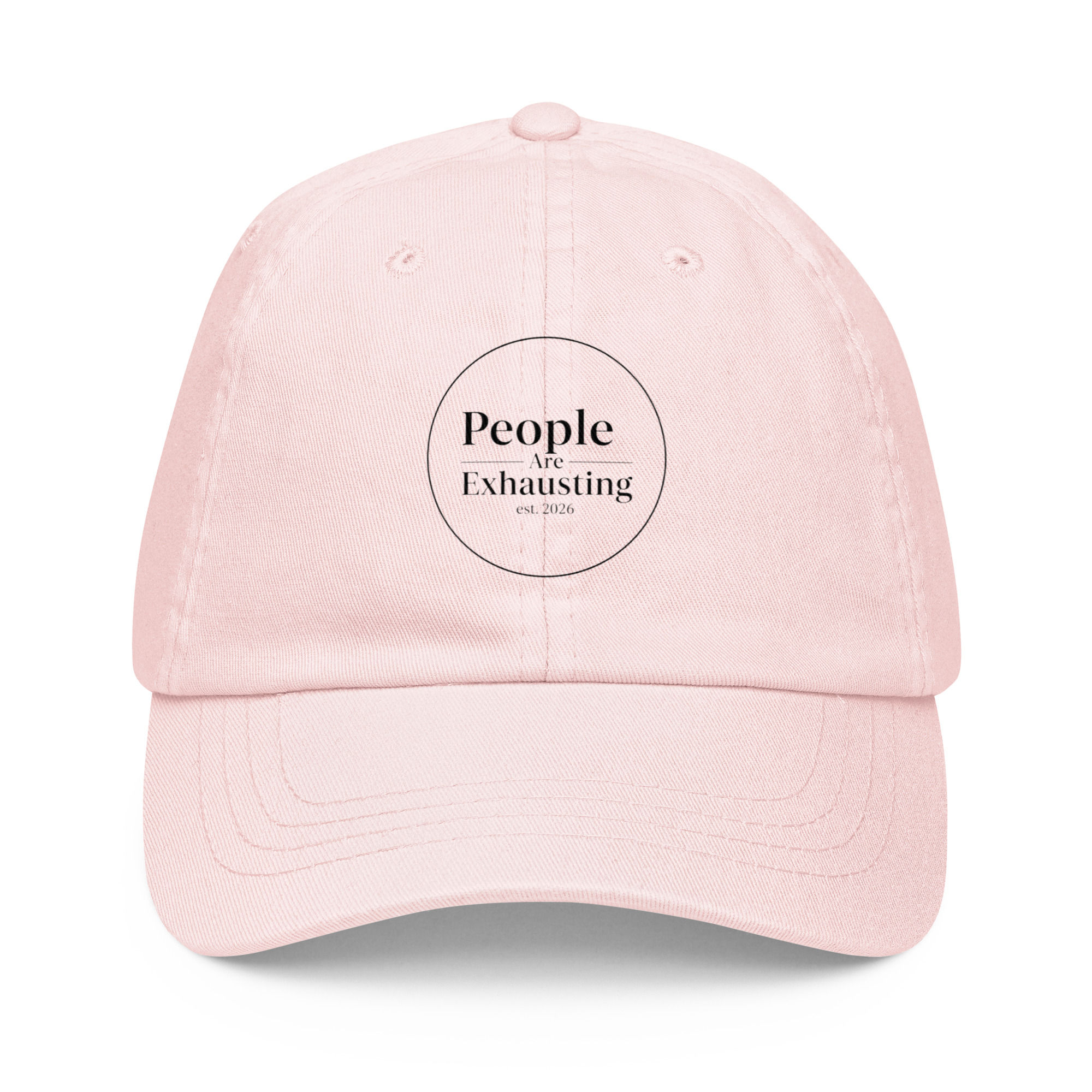 People Are Exhausting Pastel baseball hat (printed)