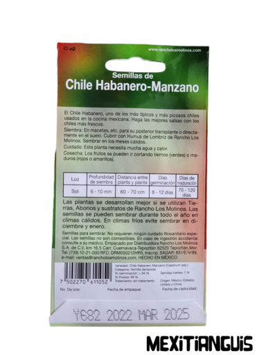 Miniatura: Semences de Chile Habanero