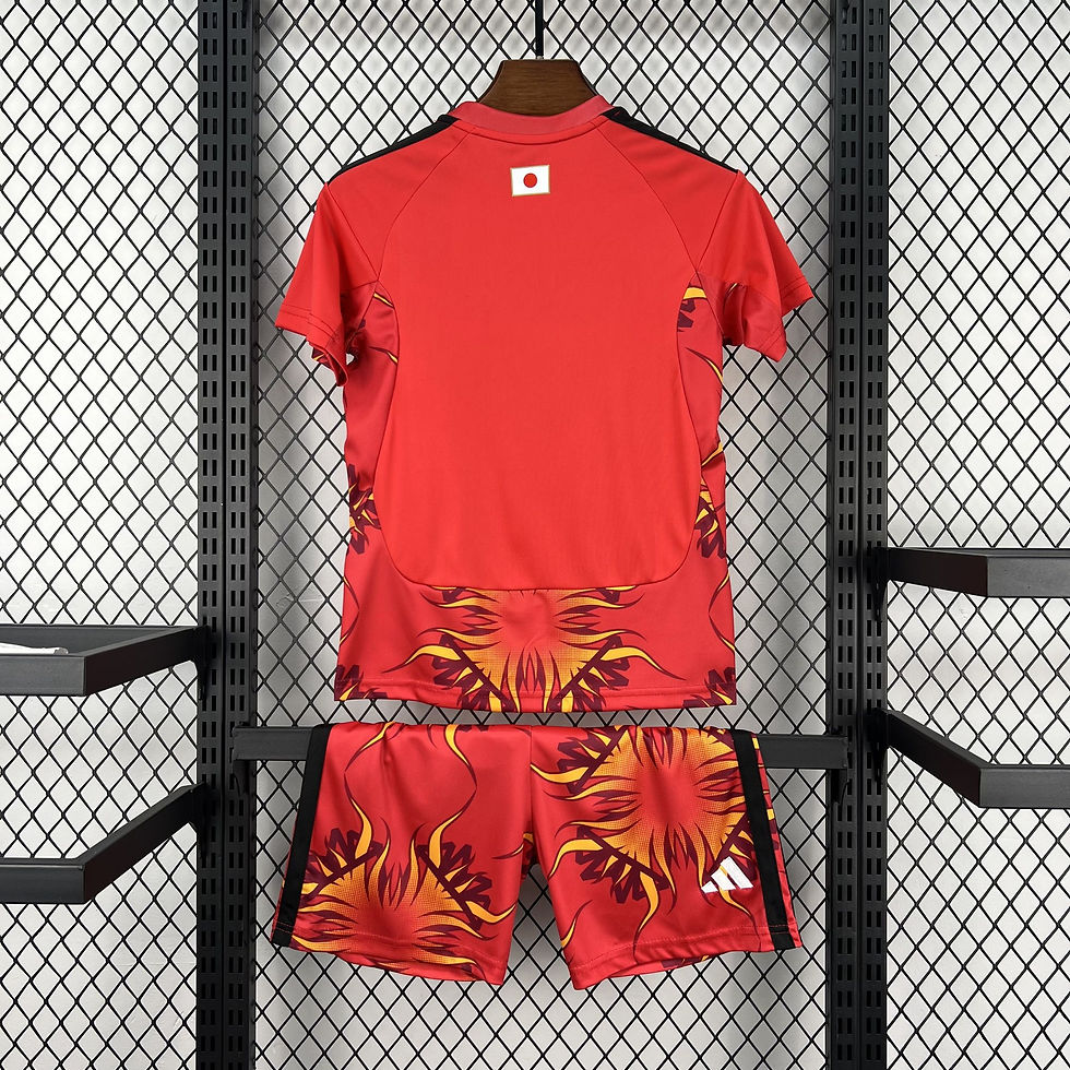 Miniatura: Conjunto Futebol Infantil Japão Goleiro Vermelho 2026/27