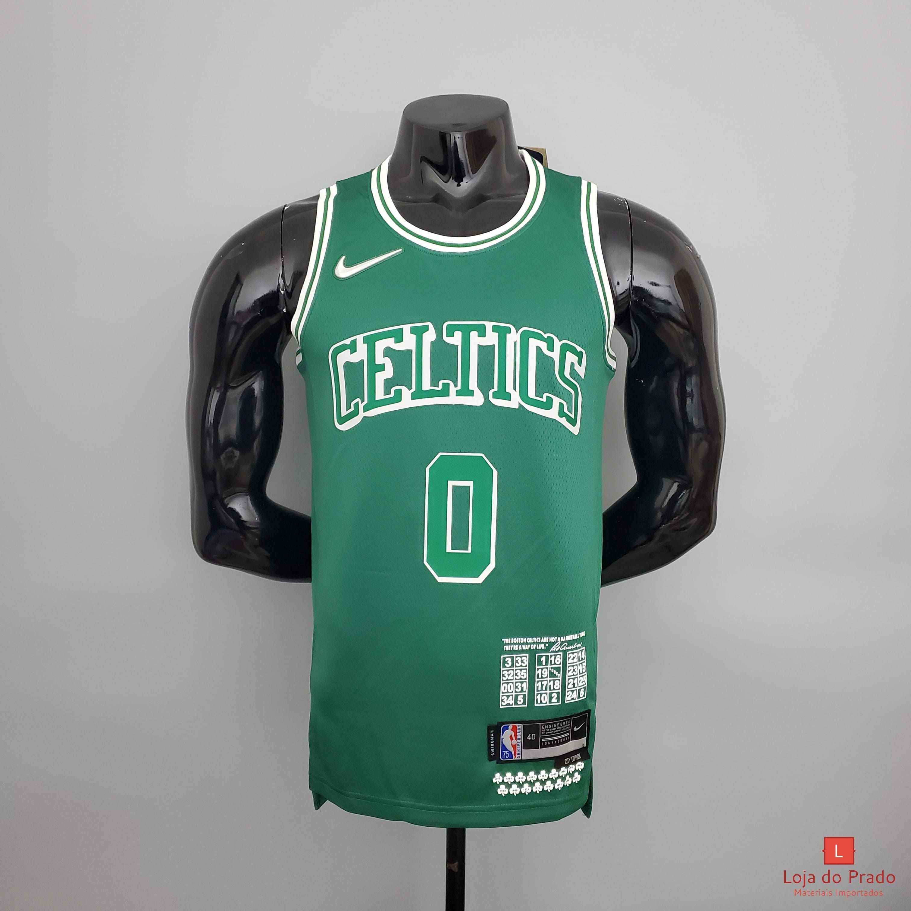 Camisa Basquete Modelo Jogador Boston Celtics Jayson Tatum 0