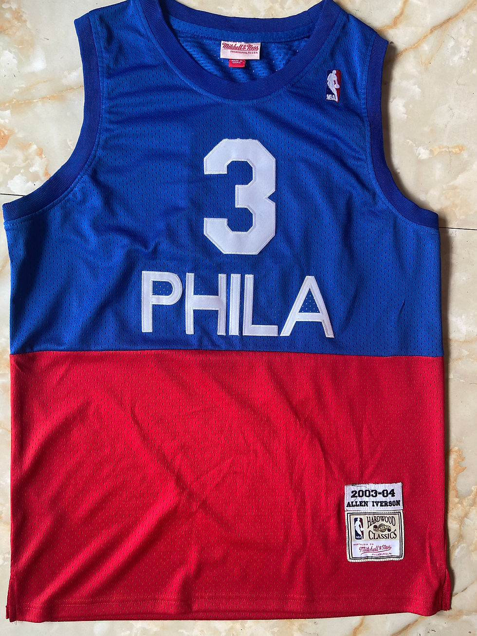 Camisa Basquete Modelo Bordado Philadelphia 76ers Allen Iverson 3