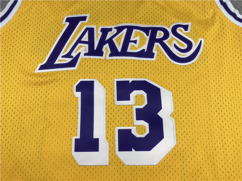 Miniatura: Camisa Basquete Modelo Bordado Los Angeles Lakers Wilt Chamberlain 13